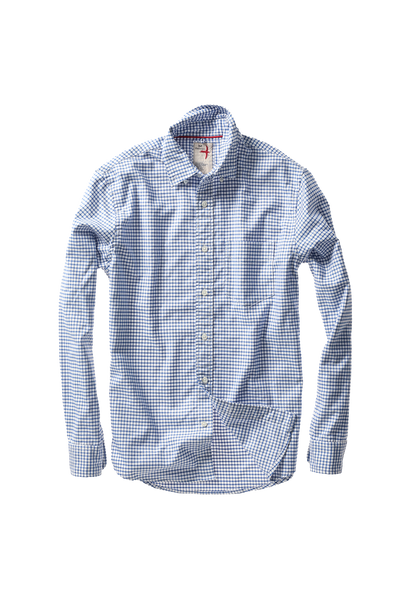 Relwen Huron Blues in White/Navy Oxford Grid