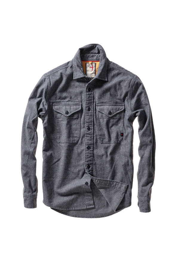 Relwen Utility Workshirt in Charcoal Nailhead