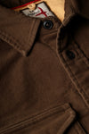 Relwen Utility Workshirt in Coffee Moleskin