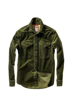 Relwen Utility Workshirt in Dark Moss Cord