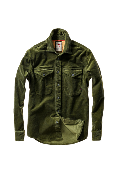 Relwen Utility Workshirt in Dark Moss Cord