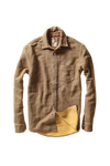 Relwen LS Plaid Chamois-Lined Flannel in Gold Tweed Guncheck