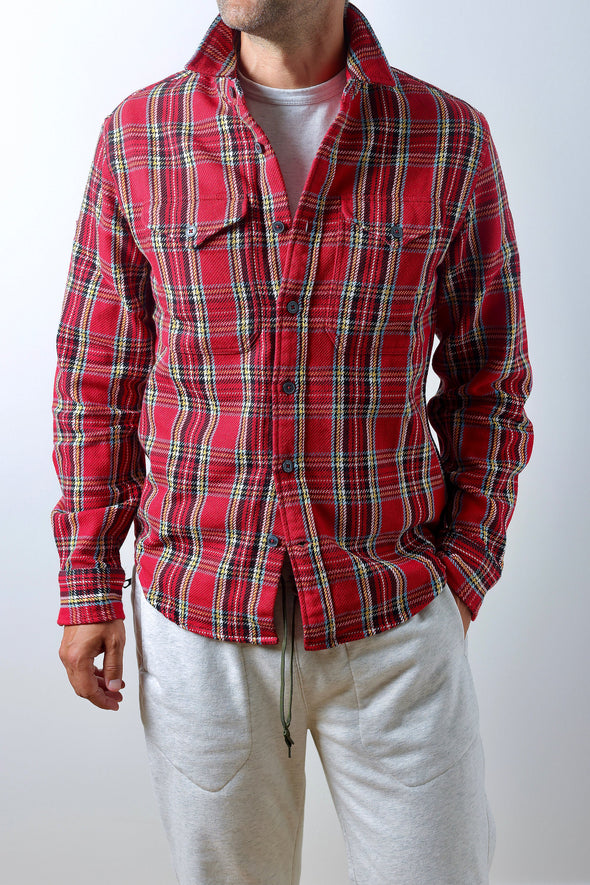 Relwen LS Mountain Flannel in Red Tartan