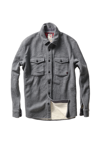 Relwen Pique Fleece Workshirt in Dark Grey Heather