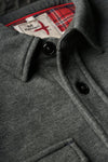 Relwen Pique Fleece Workshirt in Dark Grey Heather