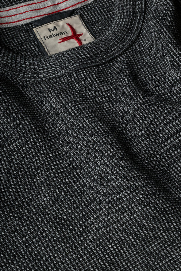 Relwen Bi-Waffle Crew in Charcoal