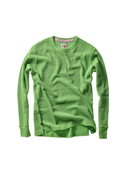 Relwen Bi-Waffle Crew in Lawn Green