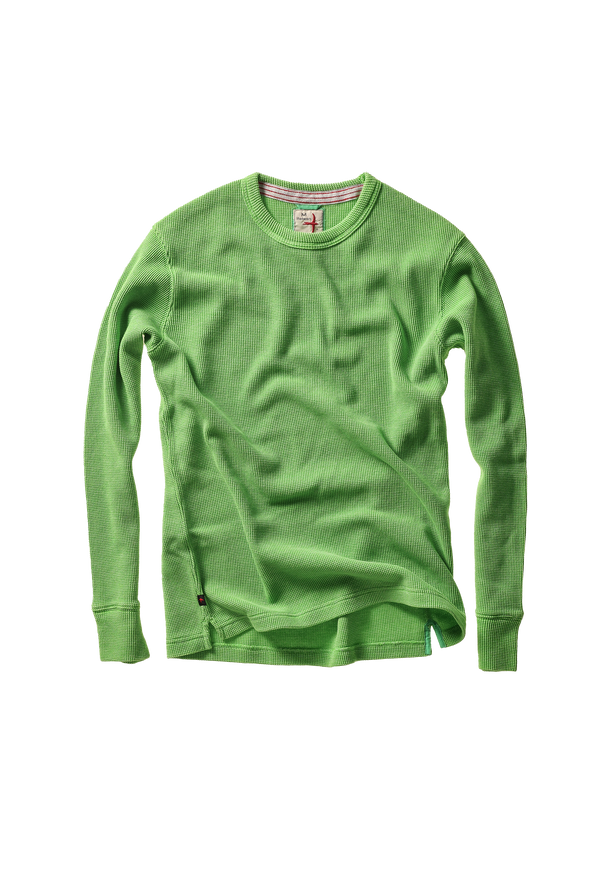 Relwen Bi-Waffle Crew in Lawn Green
