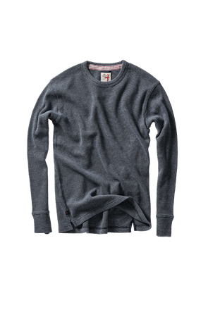 Relwen Bi-Waffle Crew in Navy