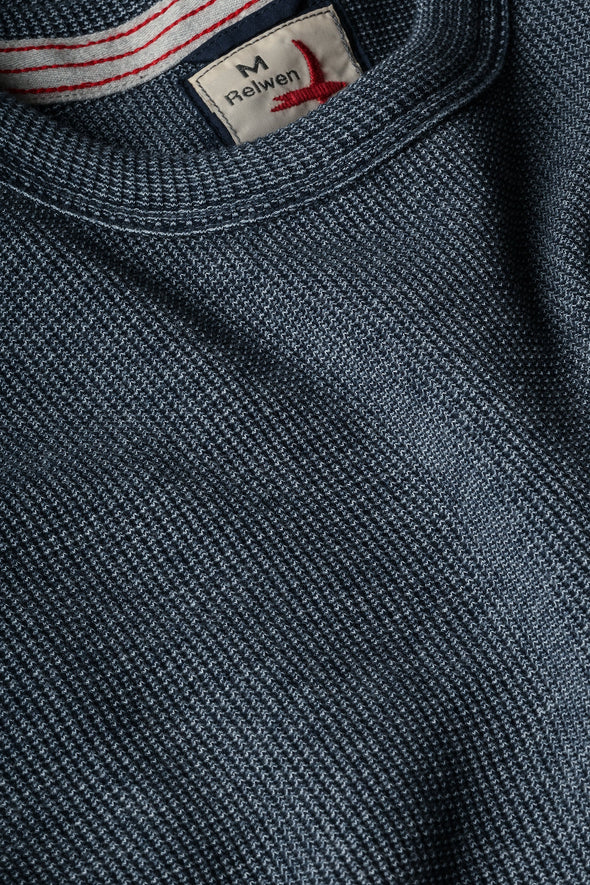 Relwen Bi-Waffle Crew in Navy