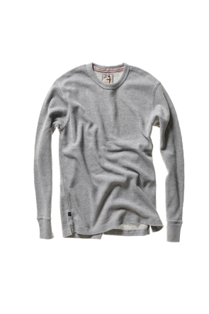 Relwen Bi-Waffle Crew in Pale Grey