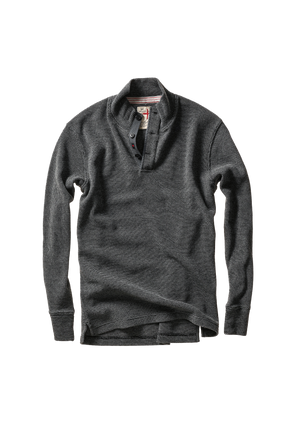 Relwen Bi-Waffle Mock in Charcoal
