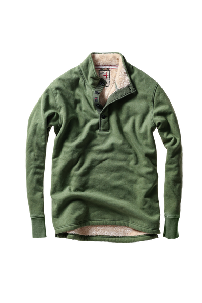Relwen Superfleece Mock in Bright Loden Heather