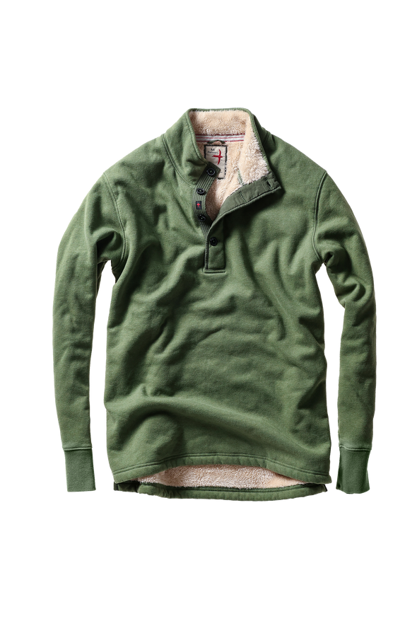 Relwen Superfleece Mock in Bright Loden Heather