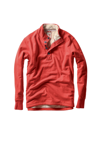 Relwen Superfleece Mock in Bright Red