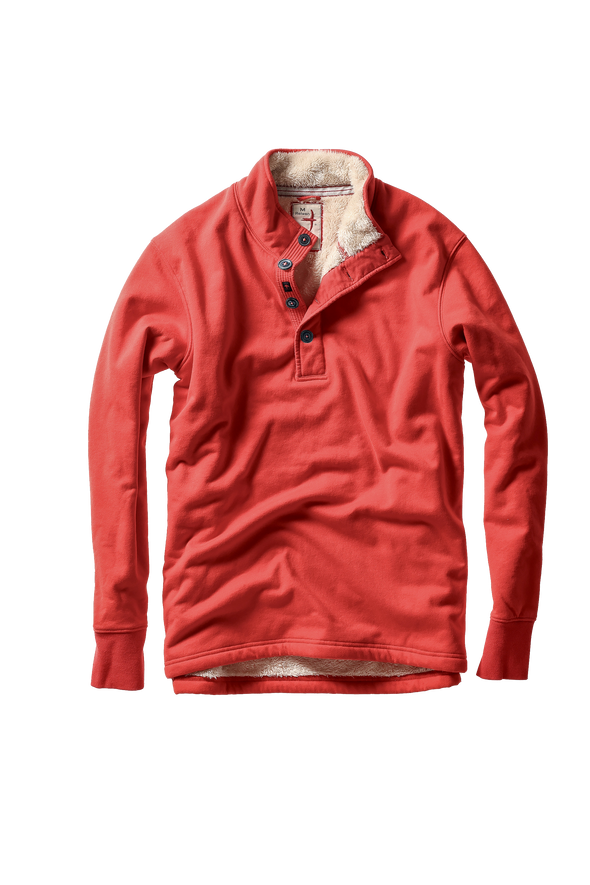 Relwen Superfleece Mock in Bright Red