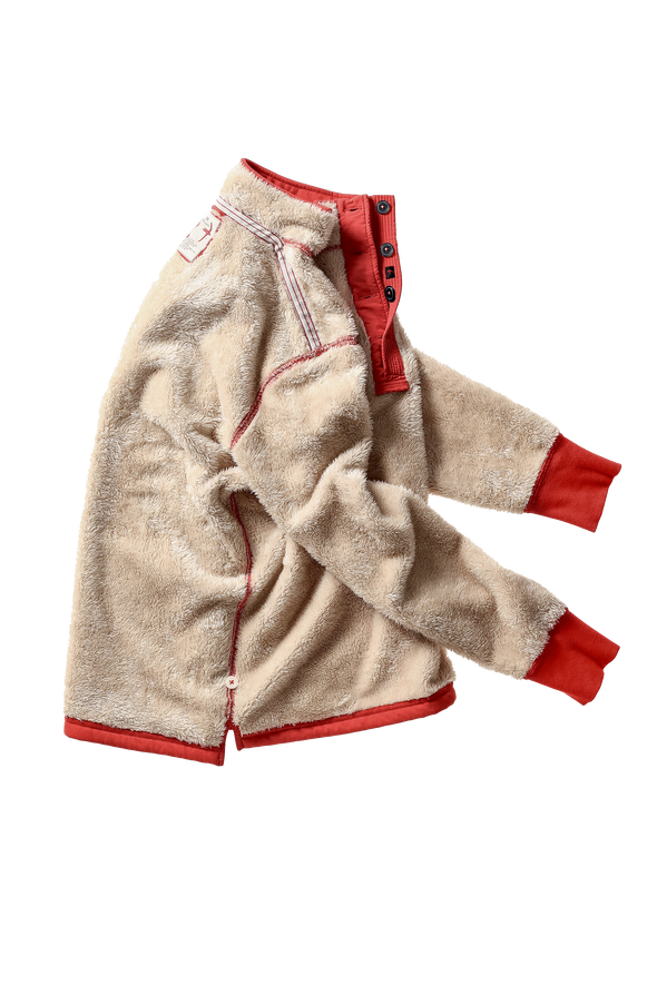 Relwen Superfleece Mock in Bright Red