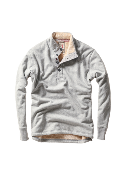 Relwen Superfleece Mock in Light Grey Heather