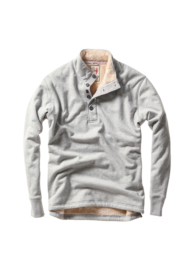 Relwen Superfleece Mock in Light Grey Heather