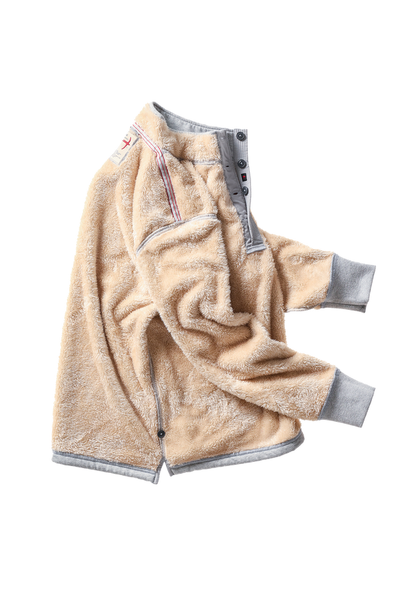 Relwen Superfleece Mock in Light Grey Heather