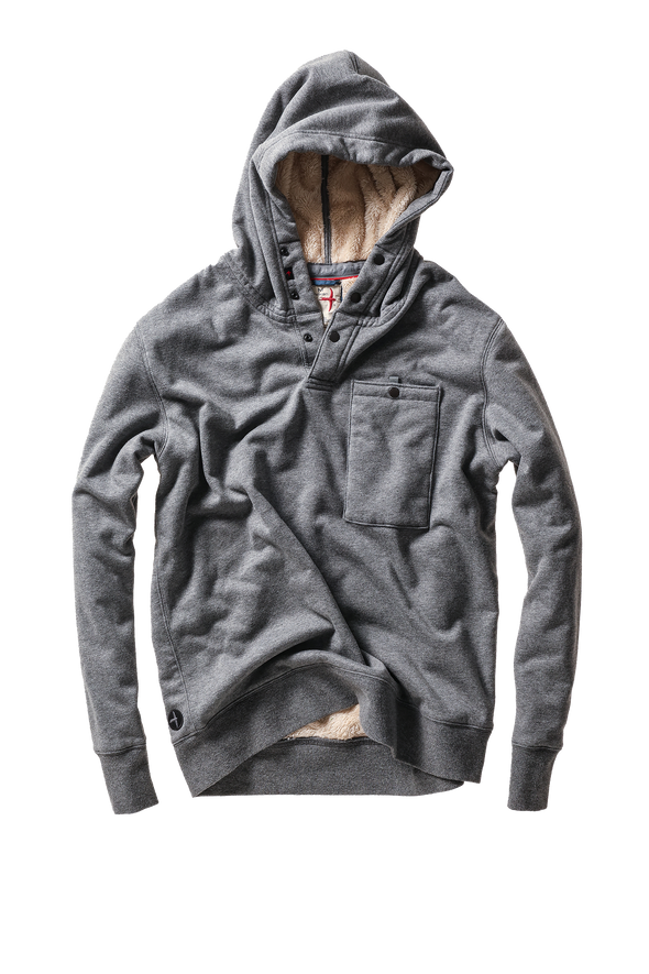 Relwen Superfleece Hoodie in Dark Grey Heather