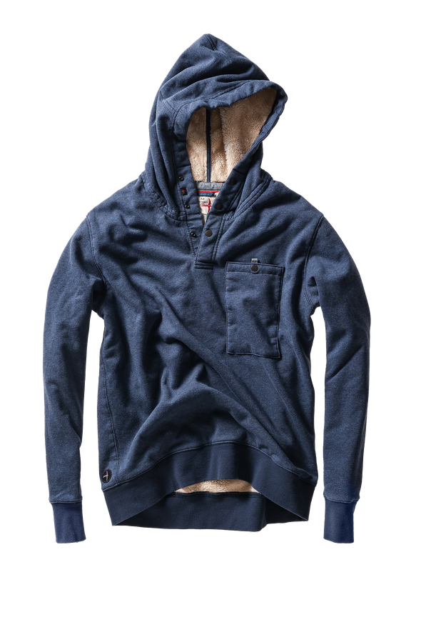 Relwen Superfleece Hoodie in Navy Heather
