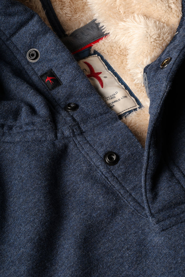 Relwen Superfleece Hoodie in Navy Heather