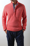 Relwen Terry Snap-Zip Mock in Peprika