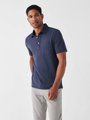 Faherty Sunwashed Polo in Dune Navy