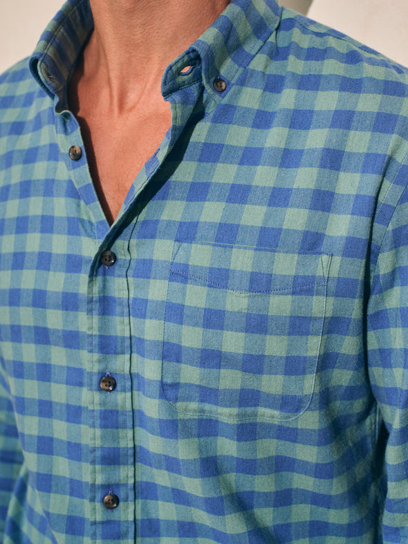 Faherty All Time Shirt in Moss Cove Gingham