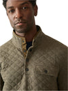 Faherty Epic Quilted Fleece Pullover in Olive Melange