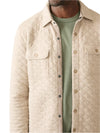 Faherty Epic Quilted CPO in Oatmeal Melange