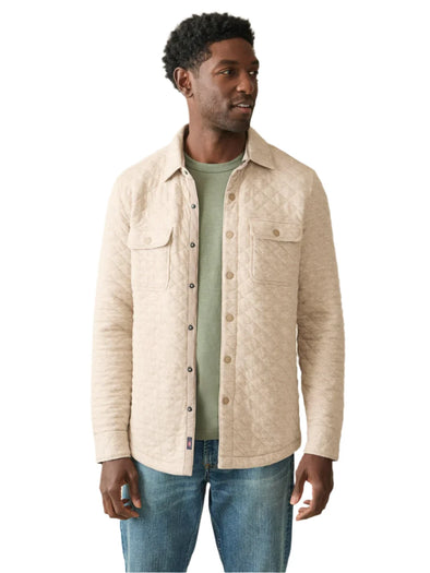 Faherty Epic Quilted CPO in Oatmeal Melange