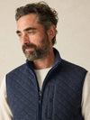 Faherty Epic Quilted Vest in Navy Melange