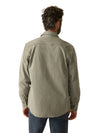 Faherty Sunwashed Shirt Jacket in Aspen Olive