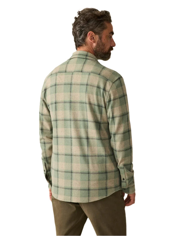 Faherty Legend Sweater Shirt in Forest Drive Plaid