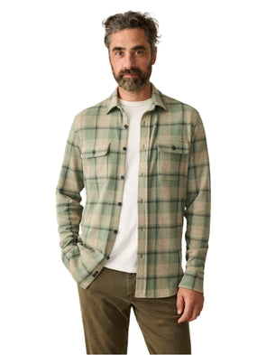 Faherty Legend Sweater Shirt in Forest Drive Plaid