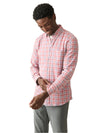 Faherty Coastline Knit Shirt in River Rose Plaid