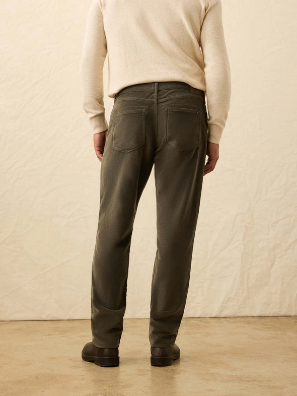 Faherty Stretch Terry Corduroy 5 Pocket Pant in Mountain Forest