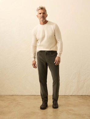 Faherty Stretch Terry Corduroy 5 Pocket Pant in Mountain Forest