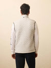 Faherty Epic Quilted Vest in Ivory Peak Heather