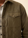 Faherty Doug Good Feather Reversible Bondi Jacket in Prairie Olive
