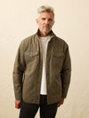 Faherty Doug Good Feather Reversible Bondi Jacket in Prairie Olive