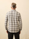 Faherty Legend Sweater Shirt in Charcoal Cream Plaid