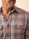 Faherty Legend Sweater Shirt in Clay River Buffalo