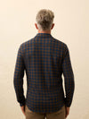 Faherty Legend Sweater Shirt in Navy Woodland Check