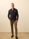 Faherty Legend Sweater Shirt in Navy Woodland Check