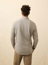 Faherty Coastline Knit Shirt in Fox Grey Gingham