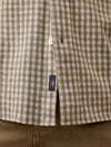 Faherty Coastline Knit Shirt in Fox Grey Gingham