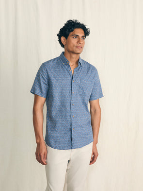 Faherty Breeze SS Shirt in  Paradise Palm